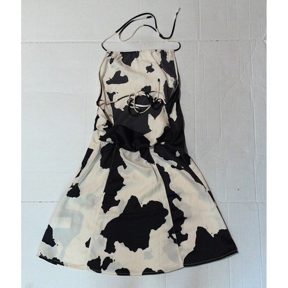 Urban Outfitters Cow print silky Halter Dress SM - Picture 11 of 12